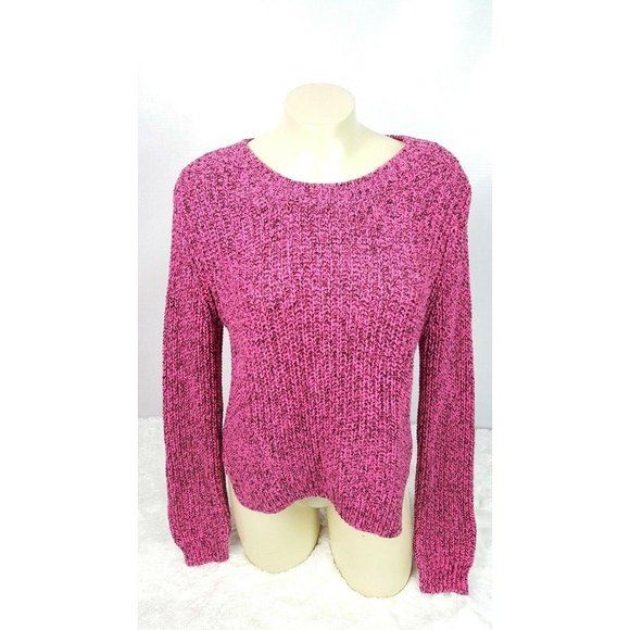 H&M Sweater Women Size Medium Pink Crew Neck - Picture 1 of 7